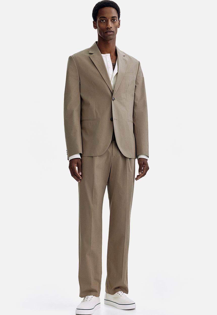 H&M - Regular fit single-breasted jacket - khaki green