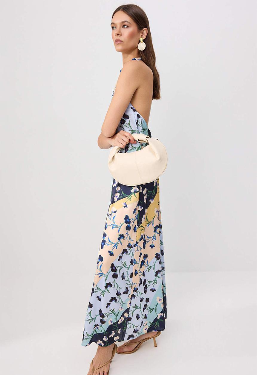 Trendyol - Floral Backless Maxi Dress - Multicolour