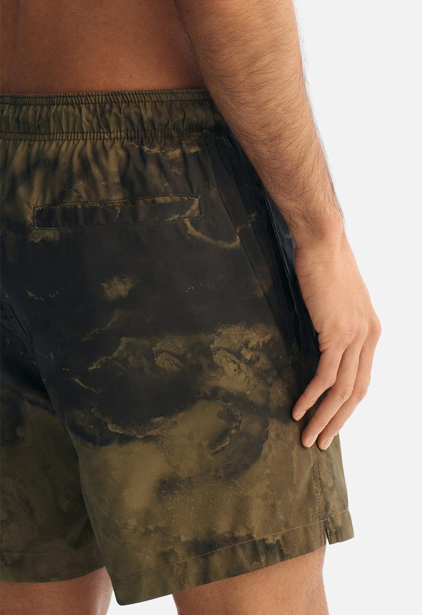 H&M - Swim shorts - khaki green/tie-dye