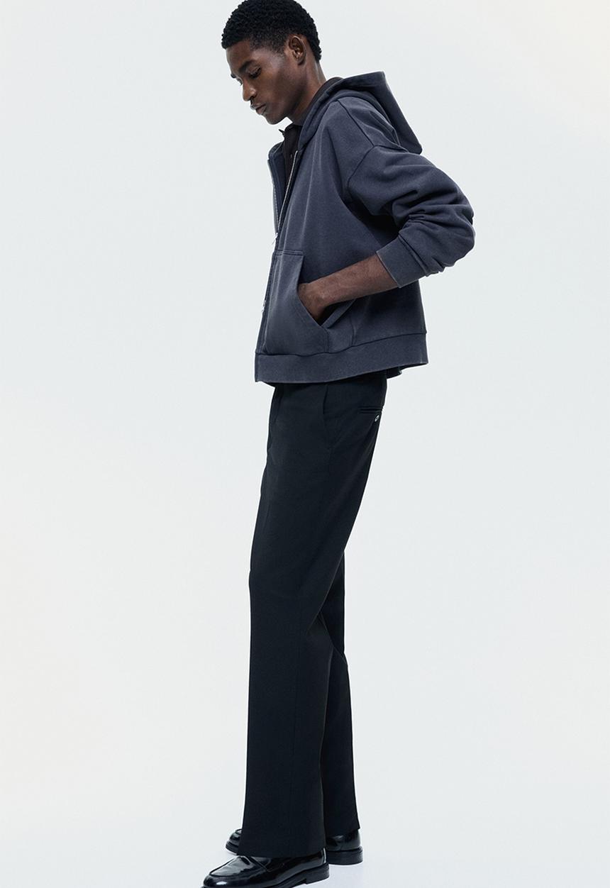 H&M - Regular fit tailored trousers - black