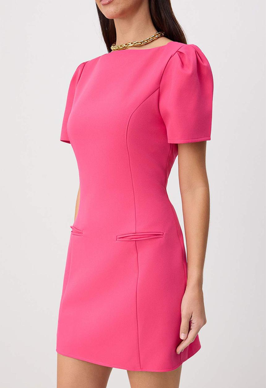 Trendyol - Pocket Detail Mini Dress - Fuchsia