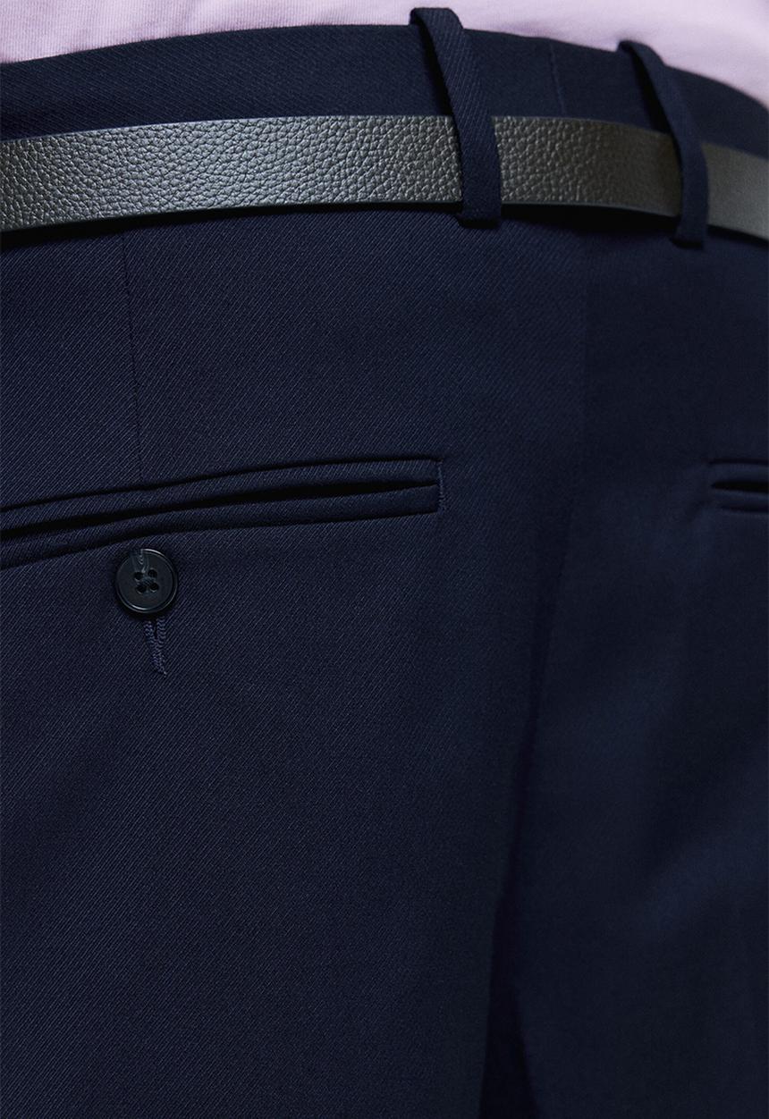 H&M - Regular fit tailored trousers - navy blue