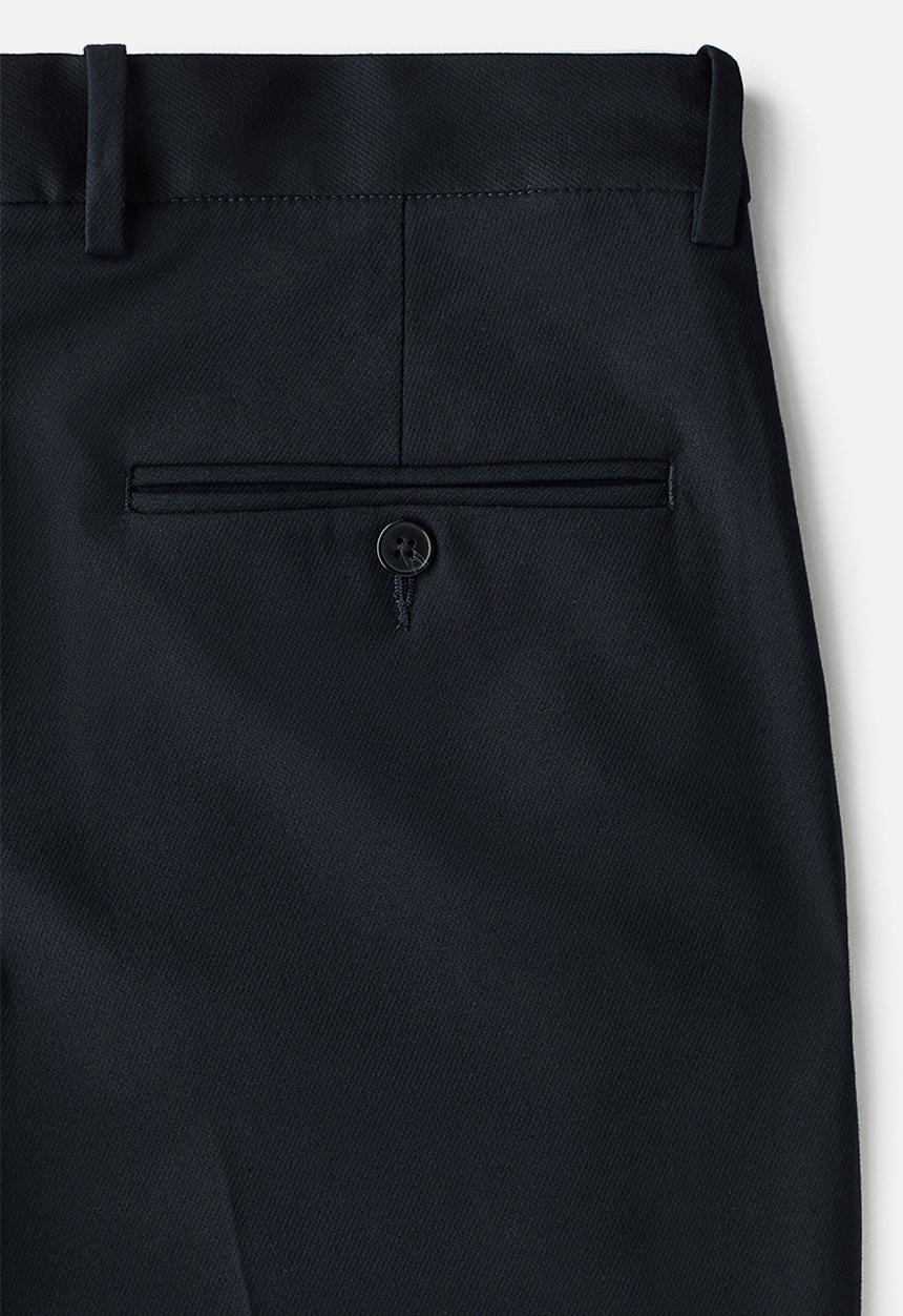 H&M - Regular fit tailored trousers - navy blue