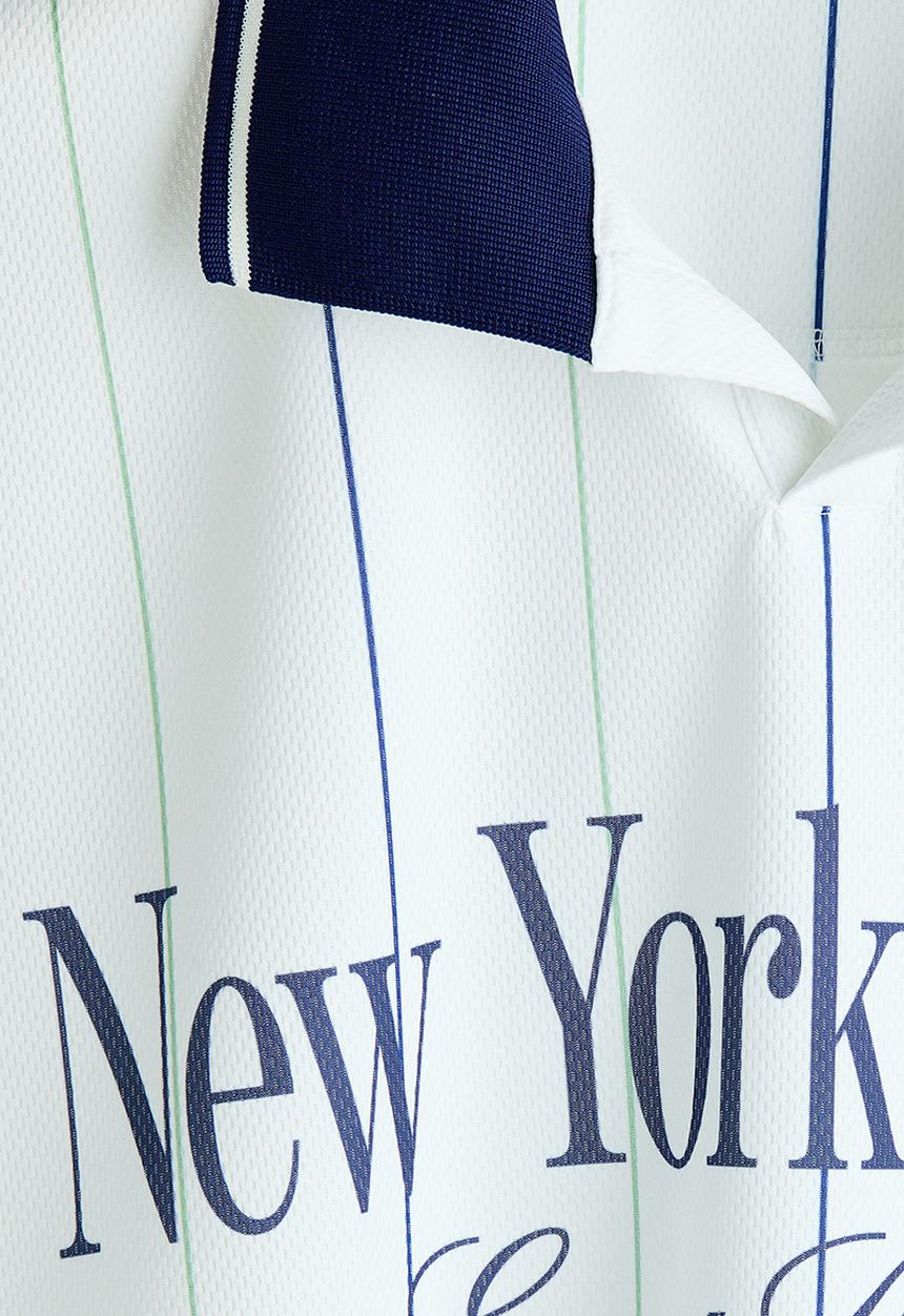 H&M - Loose fit football shirt - white/new york league