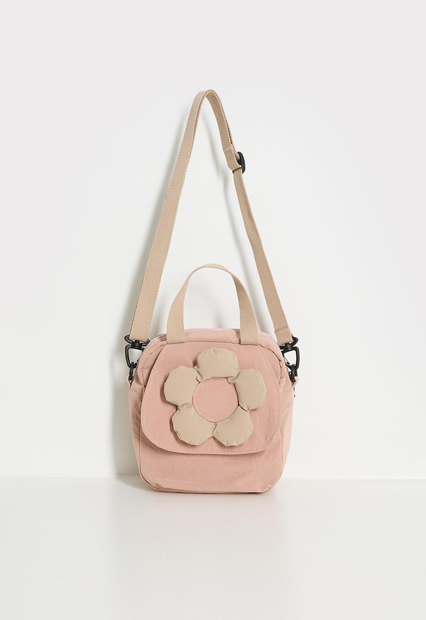 Pop Candy - Padded flower applique backpack - dusty pink