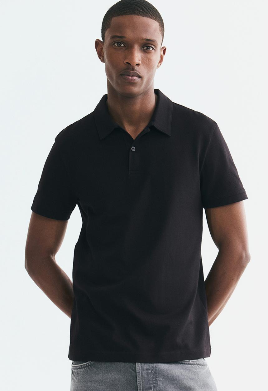 H&M - Coolmax® slim fit polo shirt - black