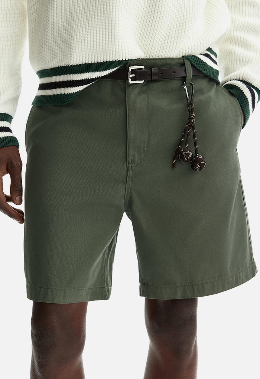 H&M - Relaxed fit chino shorts - khaki green
