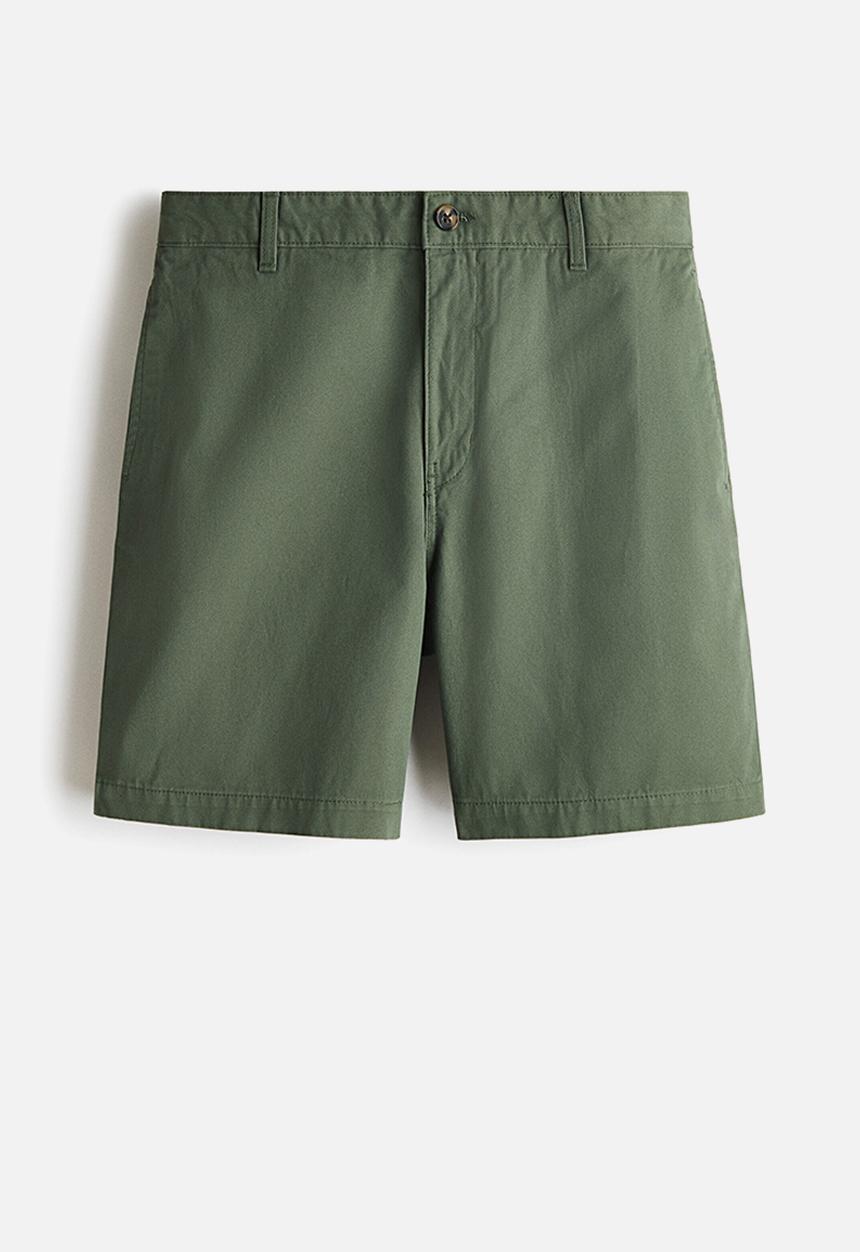 H&M - Relaxed fit chino shorts - khaki green