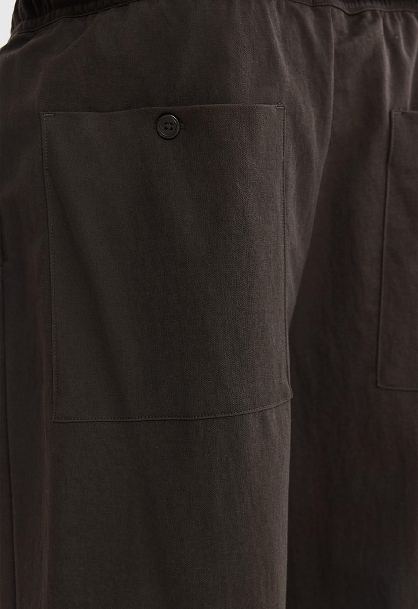 H&M - Regular fit cotton-blend trousers - dark brown