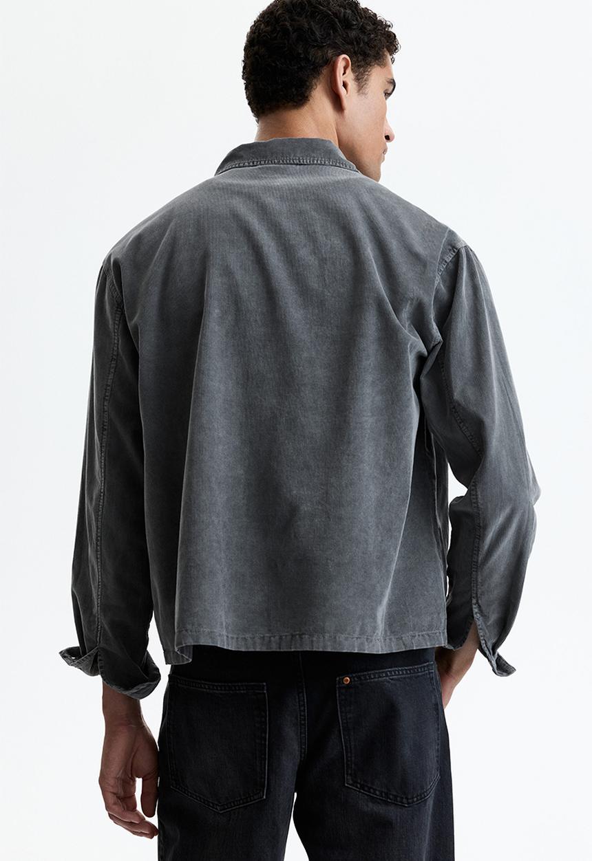 H&M - Relaxed fit boxy corduroy shirt - grey