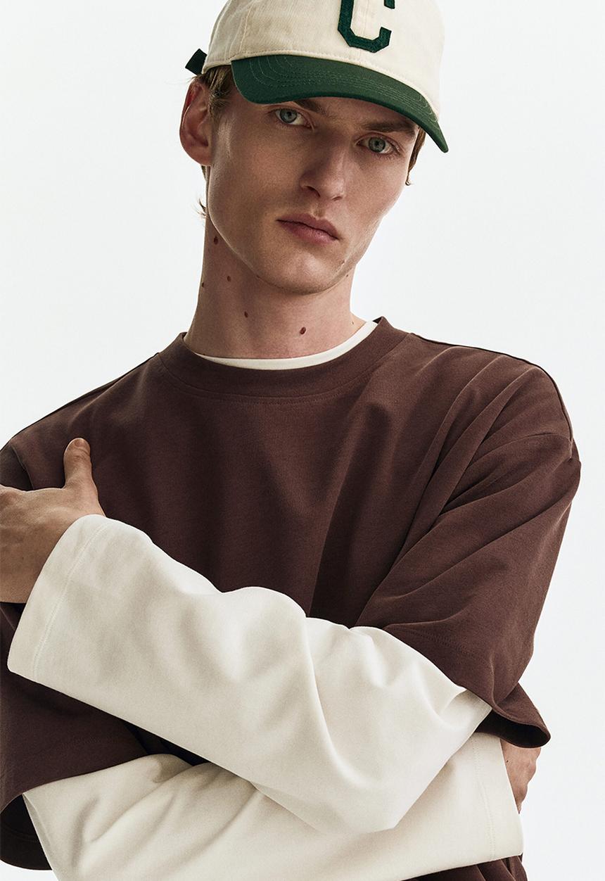 H&M - Loose fit boxy-style t-shirt - dark brown