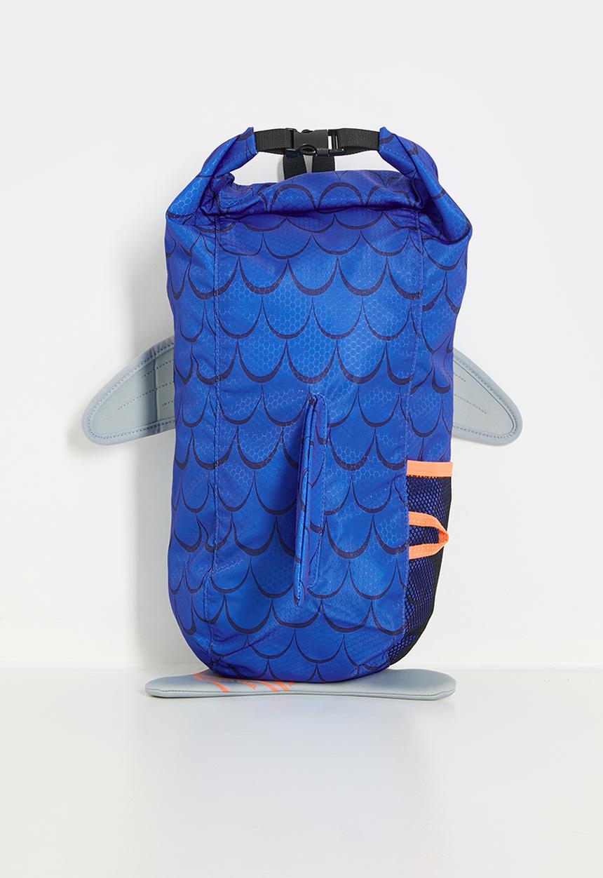 Pop Candy - Mermaid scale pattern 3D fin backpack - blue