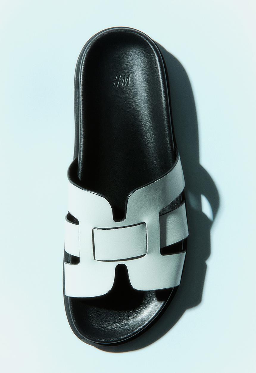 H&M - Sandals - white/black