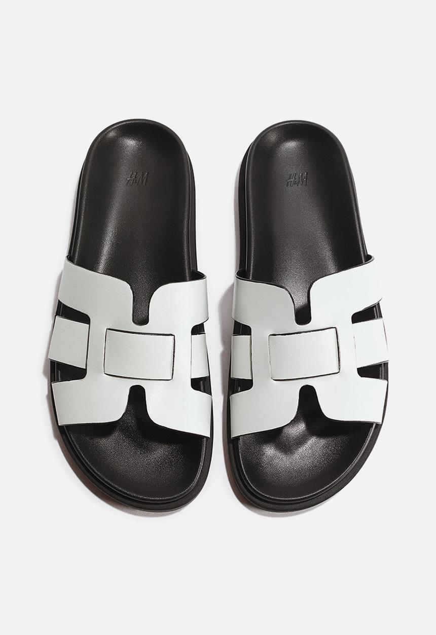 H&M - Sandals - white/black