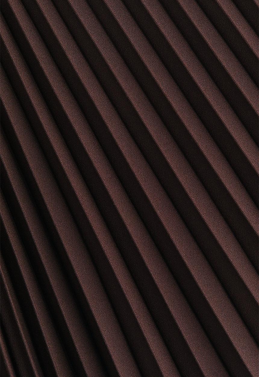 H&M - Pliss? mini skirt - dark brown