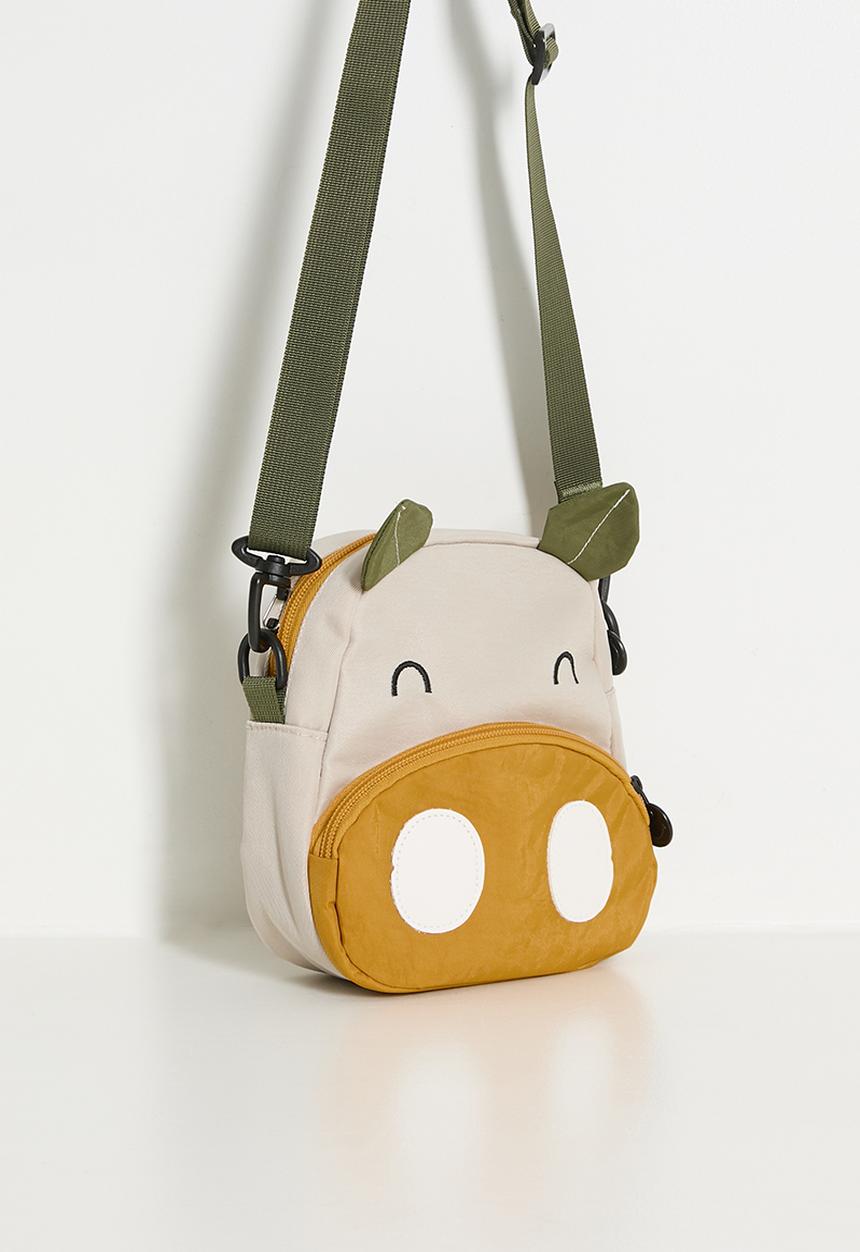 Pop Candy - Cow character sling bag - light beige/multi