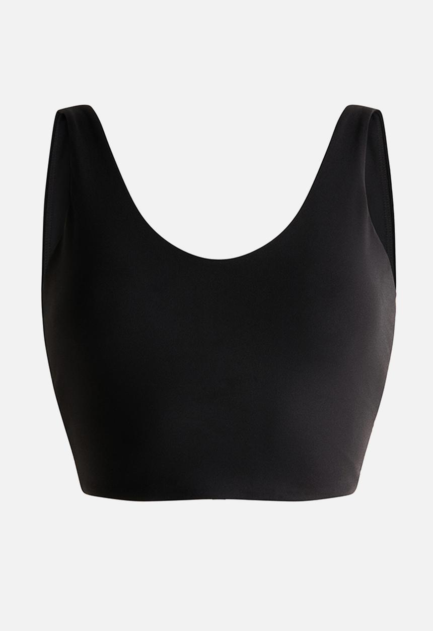 H&M - Twist-detail vest top with softmove - black