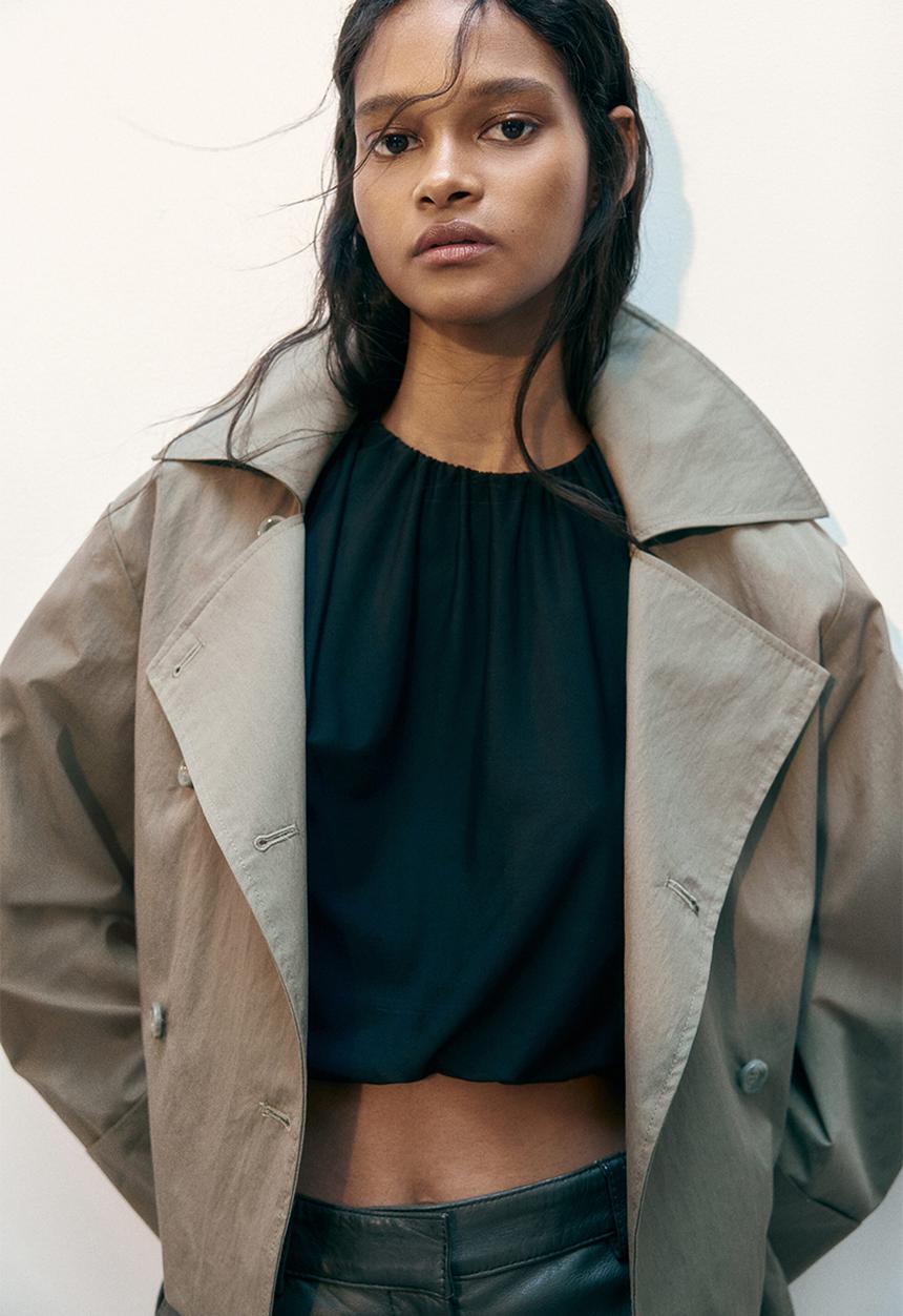 H&M - Trench-look jacket - khaki green