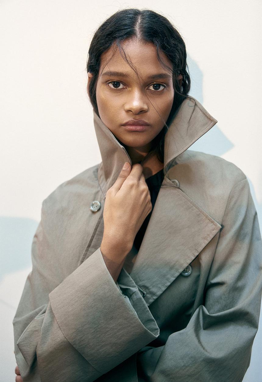 H&M - Trench-look jacket - khaki green
