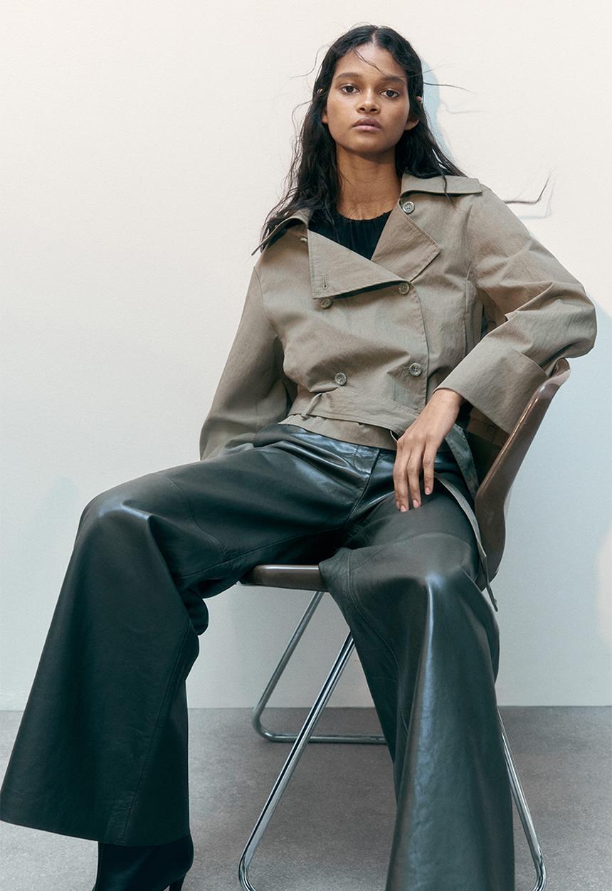 H&M - Trench-look jacket - khaki green