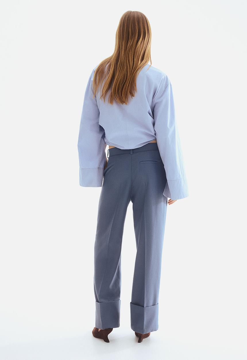 H&M - Tailored twill trousers - dusty blue