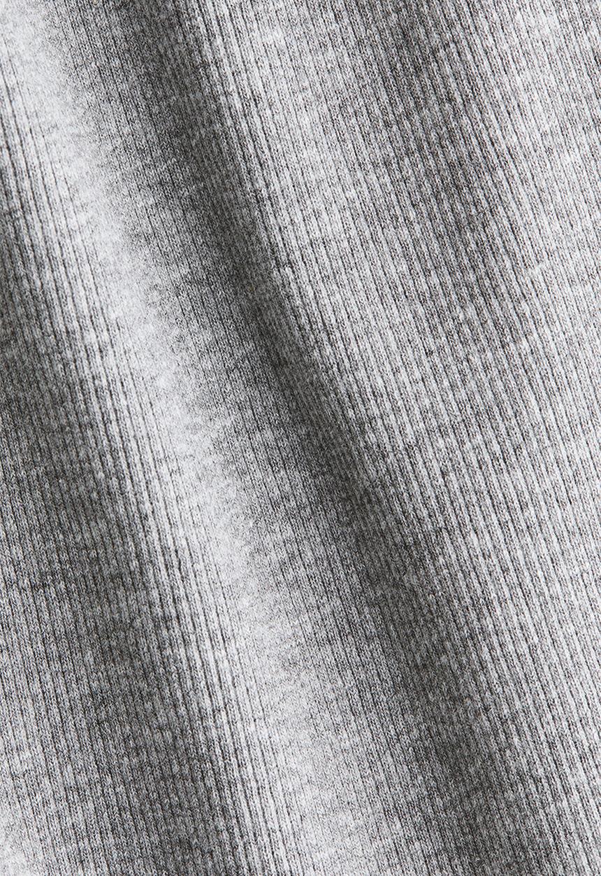 H&M - Ribbed scoop-neck t-shirt - grey marl