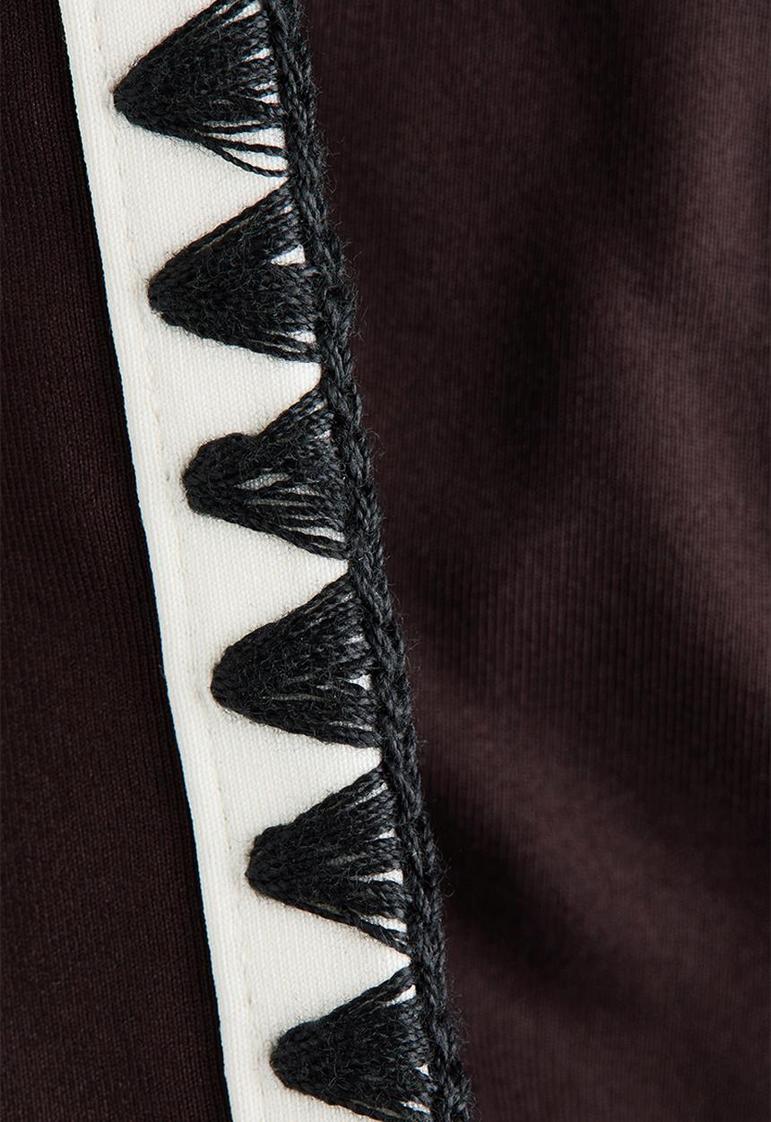 H&M - Padded-cup high-leg swimsuit - dark brown