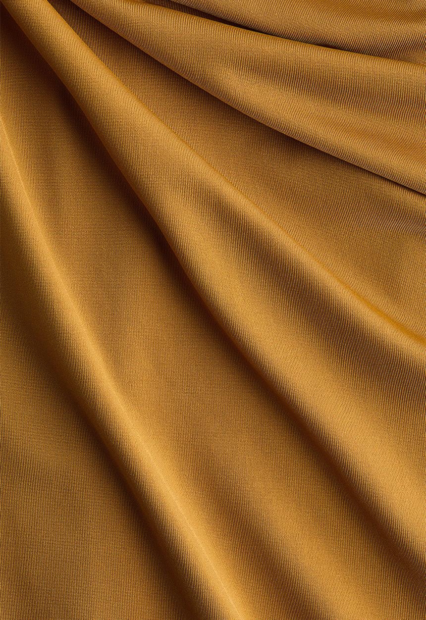 H&M - Asymmetric halterneck top - mustard yellow