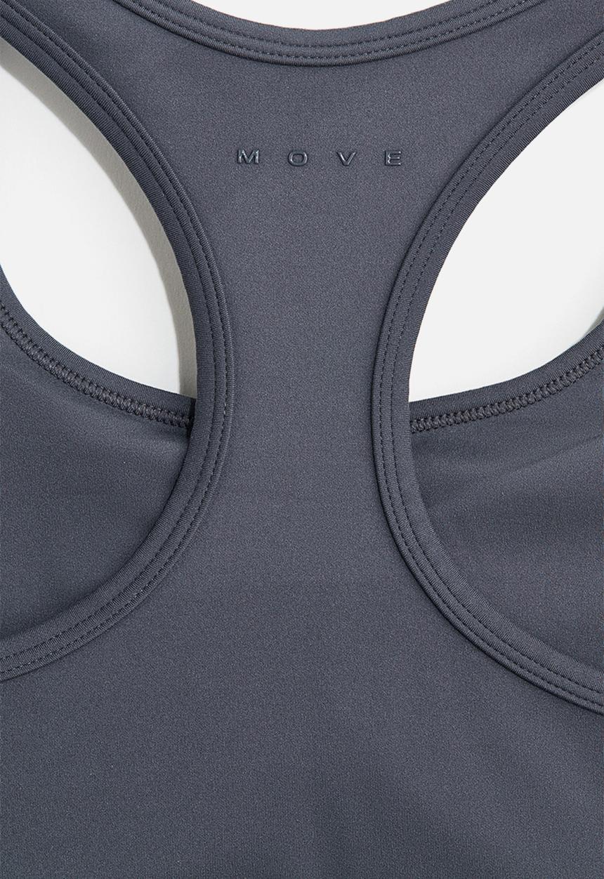 H&M - Medium support sports bra with softmove - dark clay grey