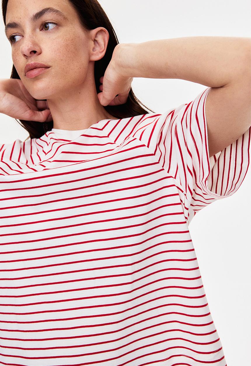 H&M - Mama before & after nursing T-shirt - white/red striped