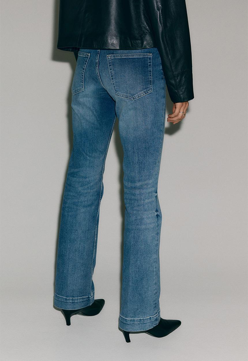 H&M - Bootcut regular jeans - dusty denim blue