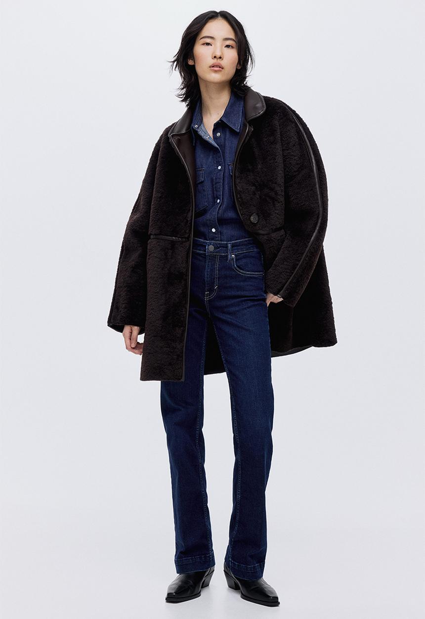 H&M - Bootcut regular jeans - dark denim blue