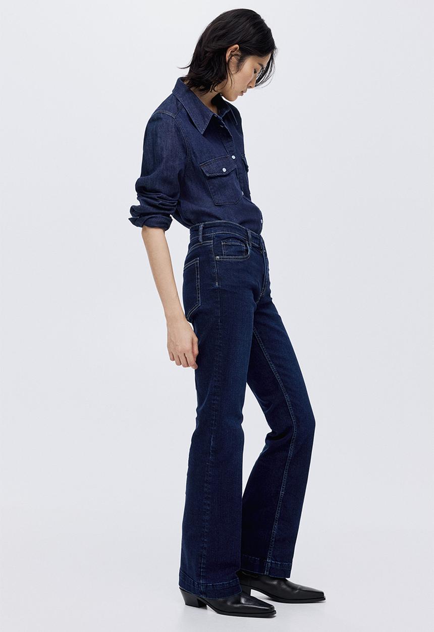 H&M - Bootcut regular jeans - dark denim blue