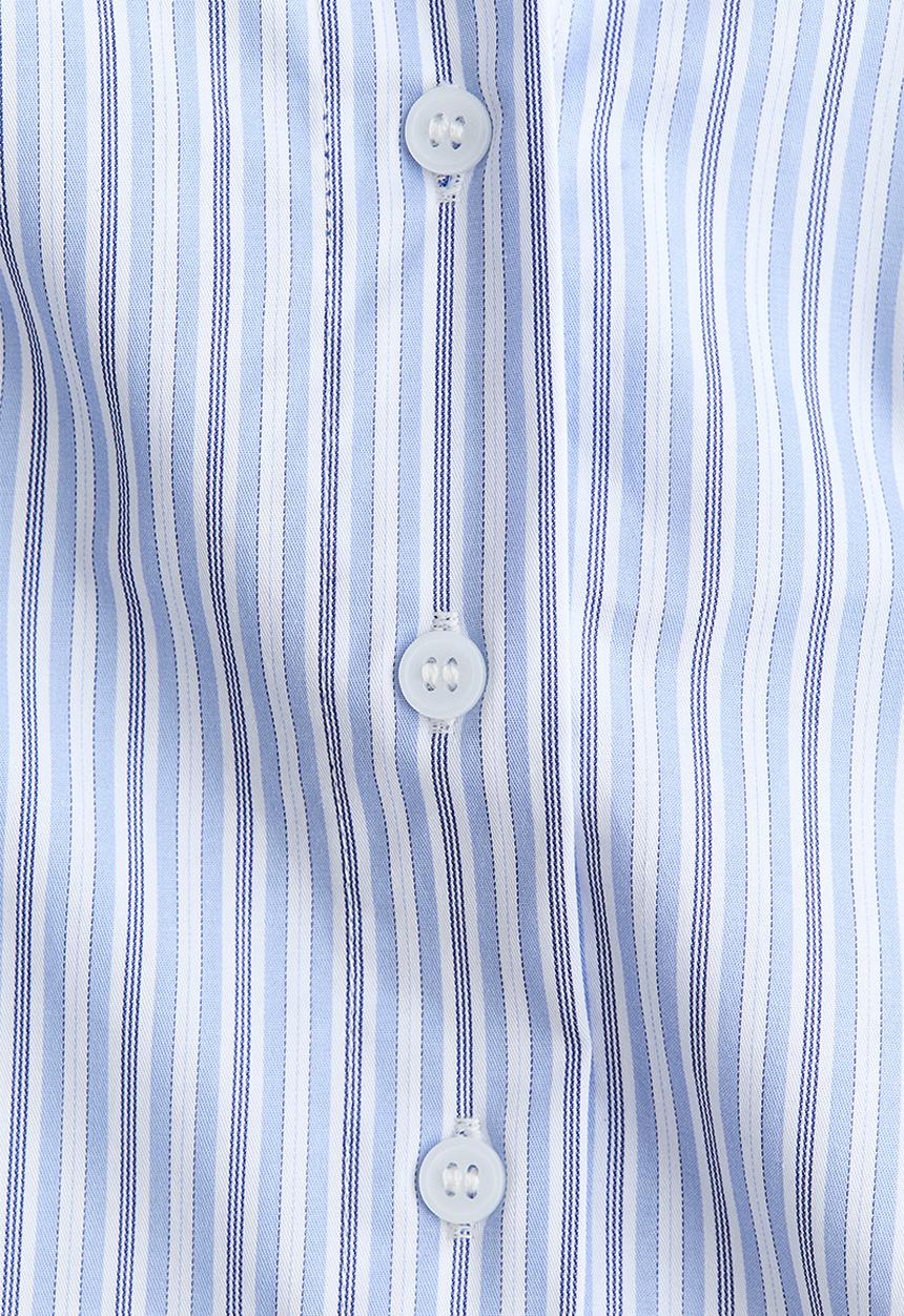H&M - Fitted shirt - light blue/striped