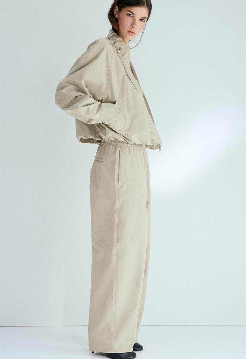 H&M - Barrel-leg twill trousers - beige