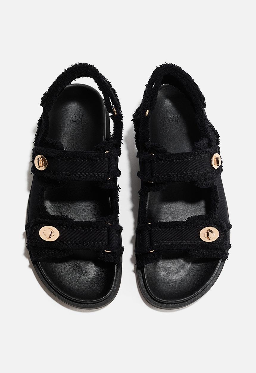 H&M - Cotton twill sandals - black