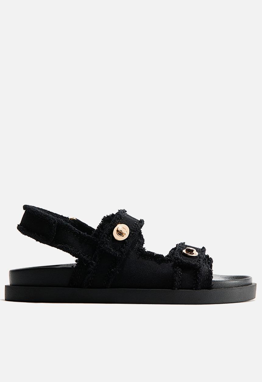 H&M - Cotton twill sandals - black