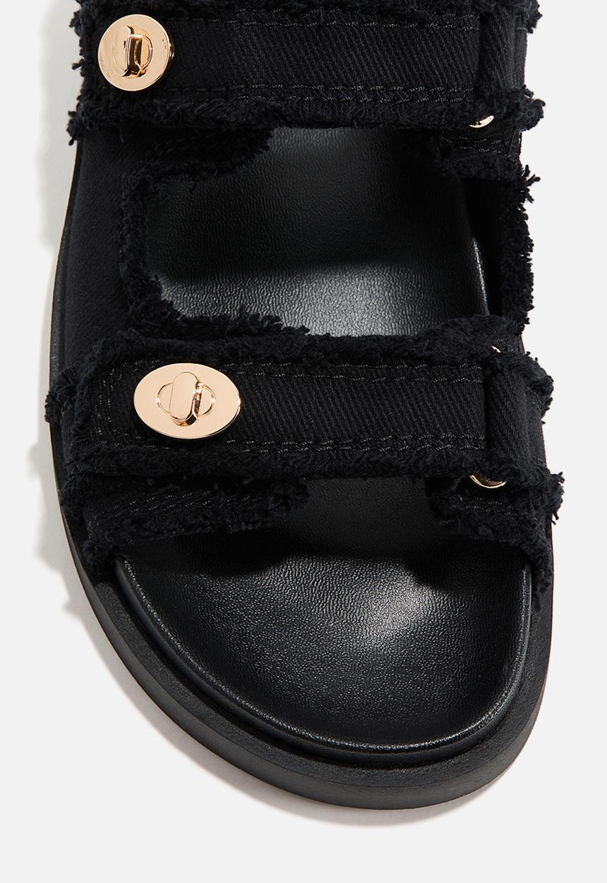 H&M - Cotton twill sandals - black