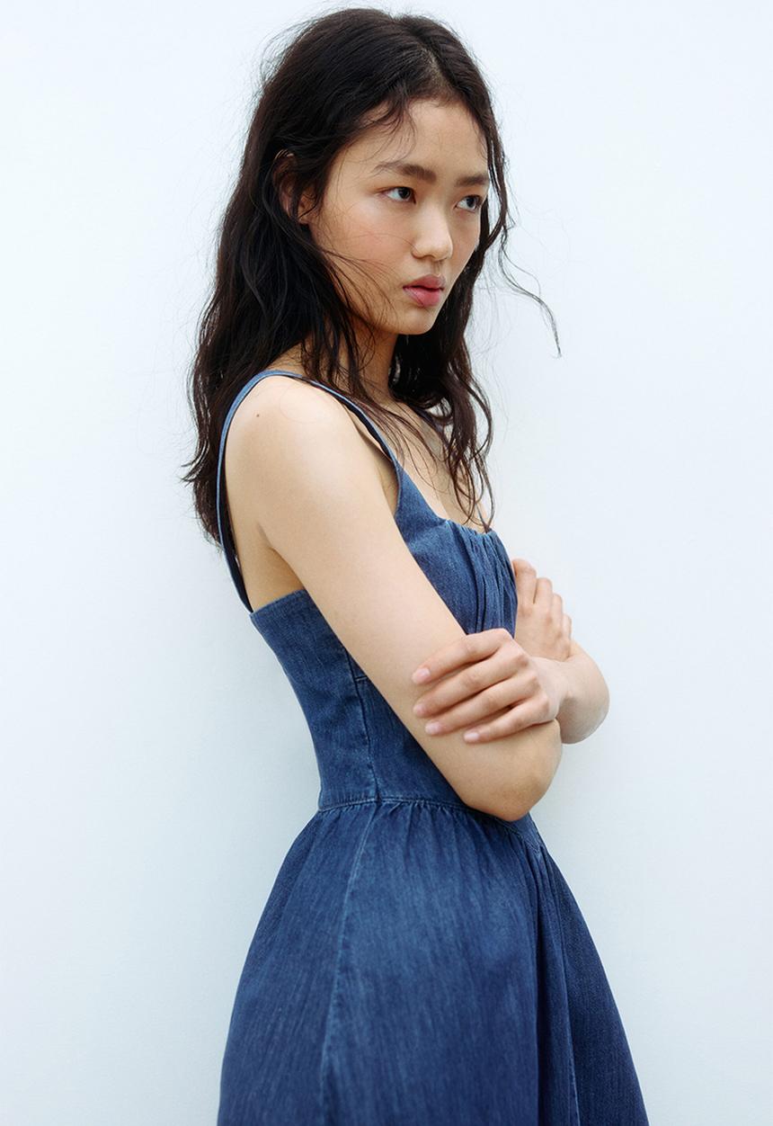 H&M - Denim midi dress - denim blue