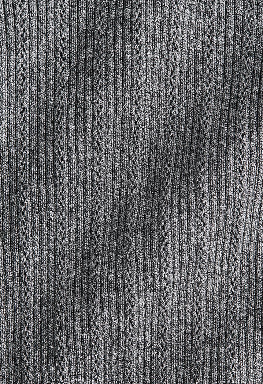 H&M - Pointelle-knit top - grey marl