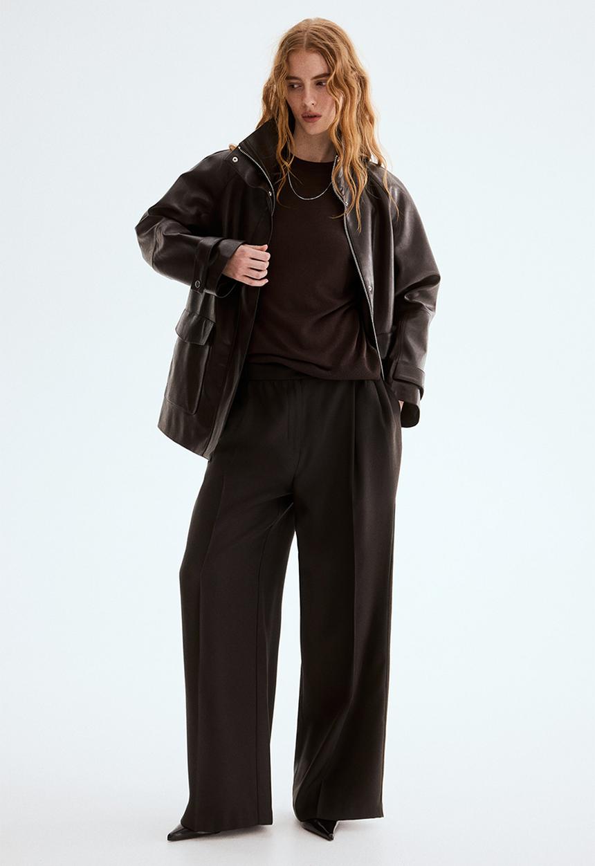 H&M - Tailored trousers - dark brown