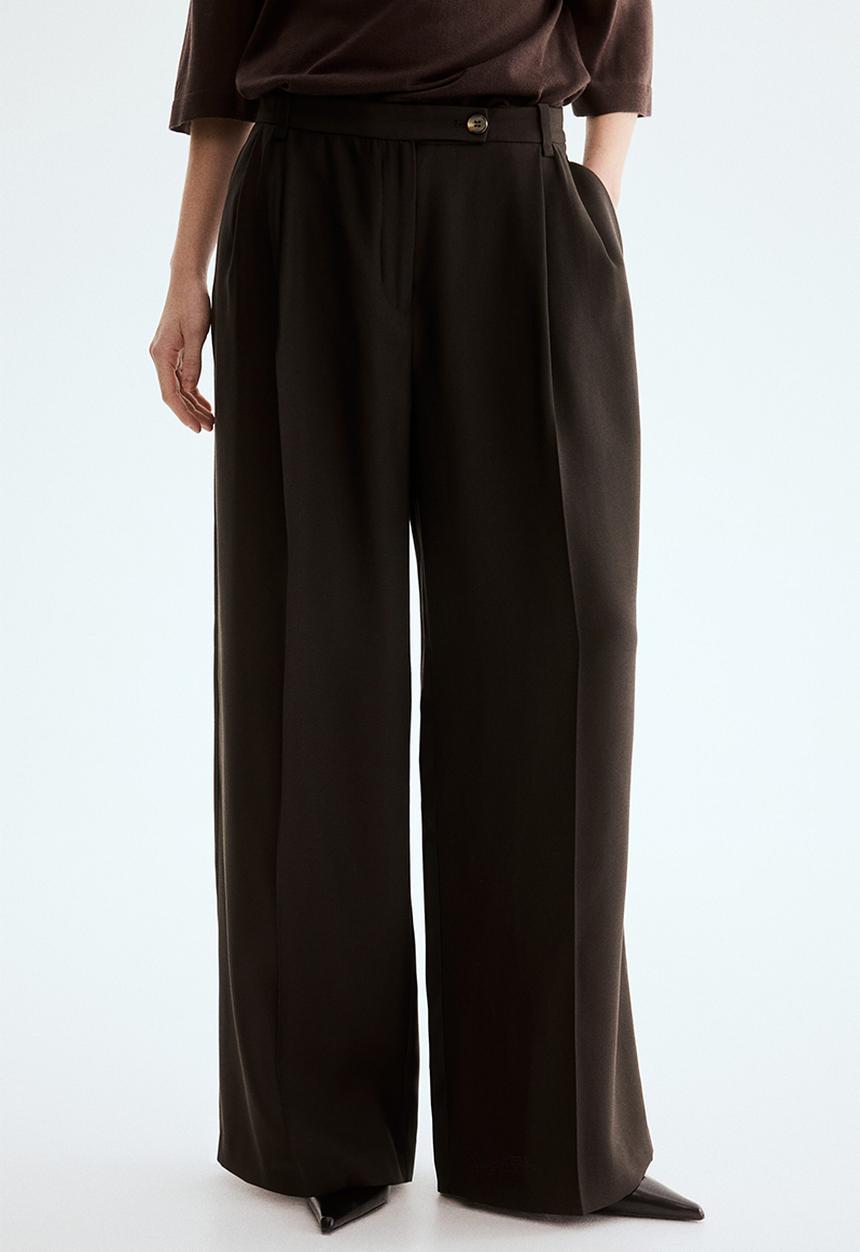 H&M - Tailored trousers - dark brown