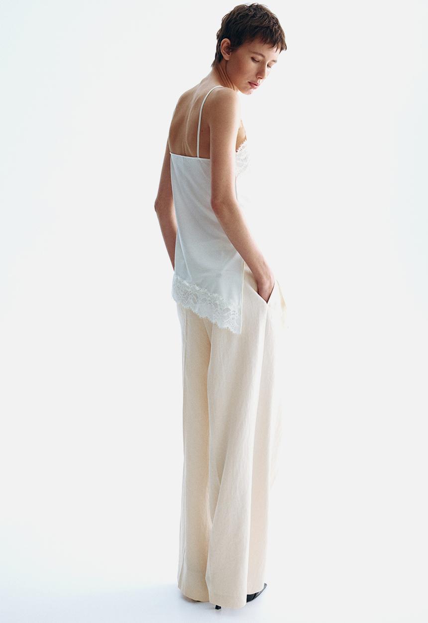 H&M - Tailored trousers - light beige