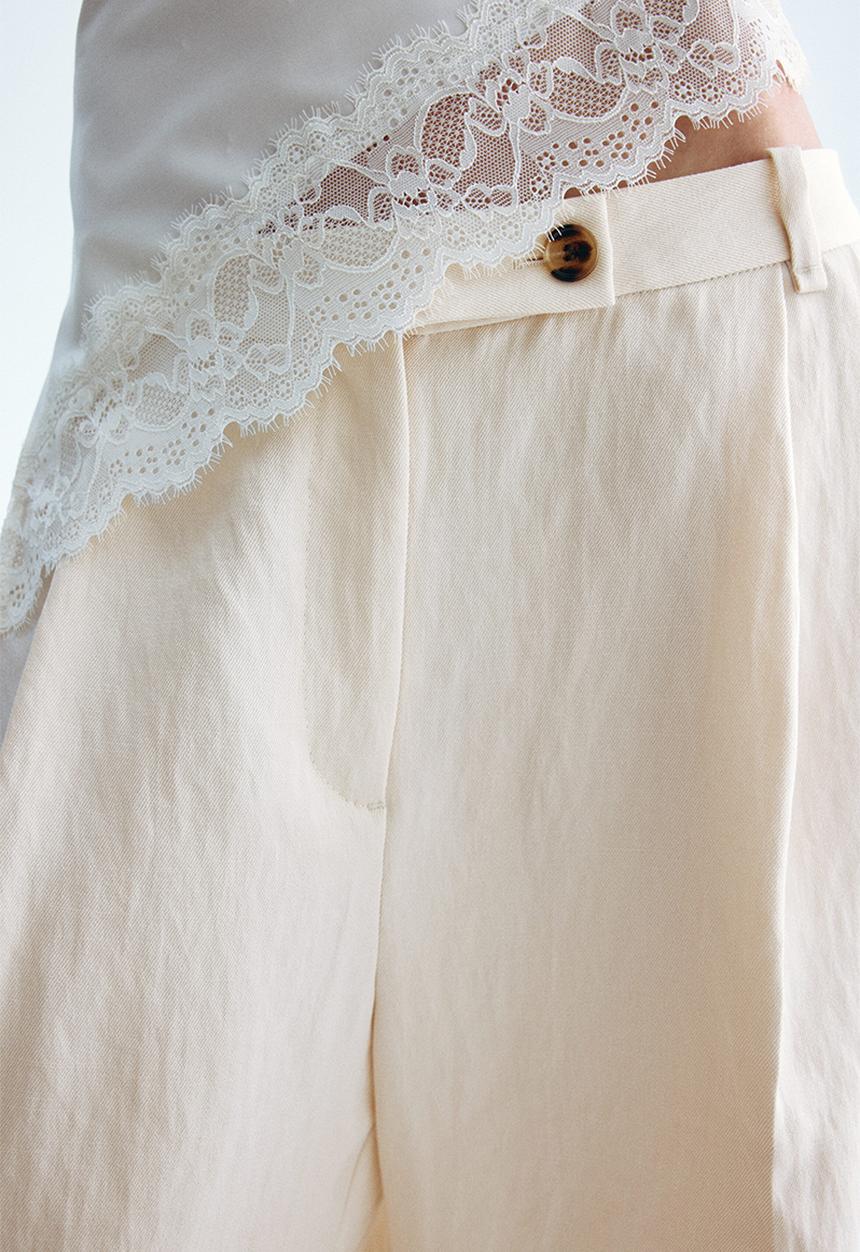 H&M - Tailored trousers - light beige