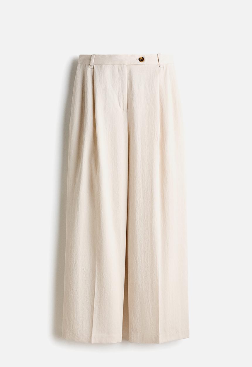 H&M - Tailored trousers - light beige