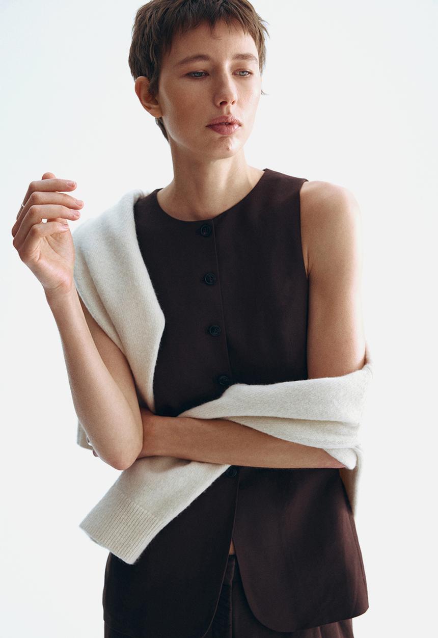H&M - Long waistcoat - dark brown