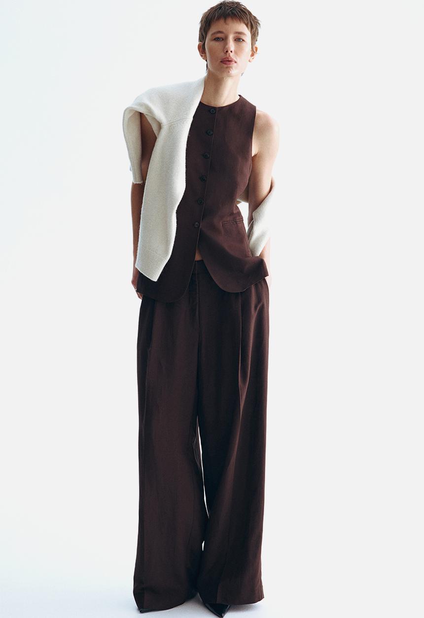 H&M - Long waistcoat - dark brown