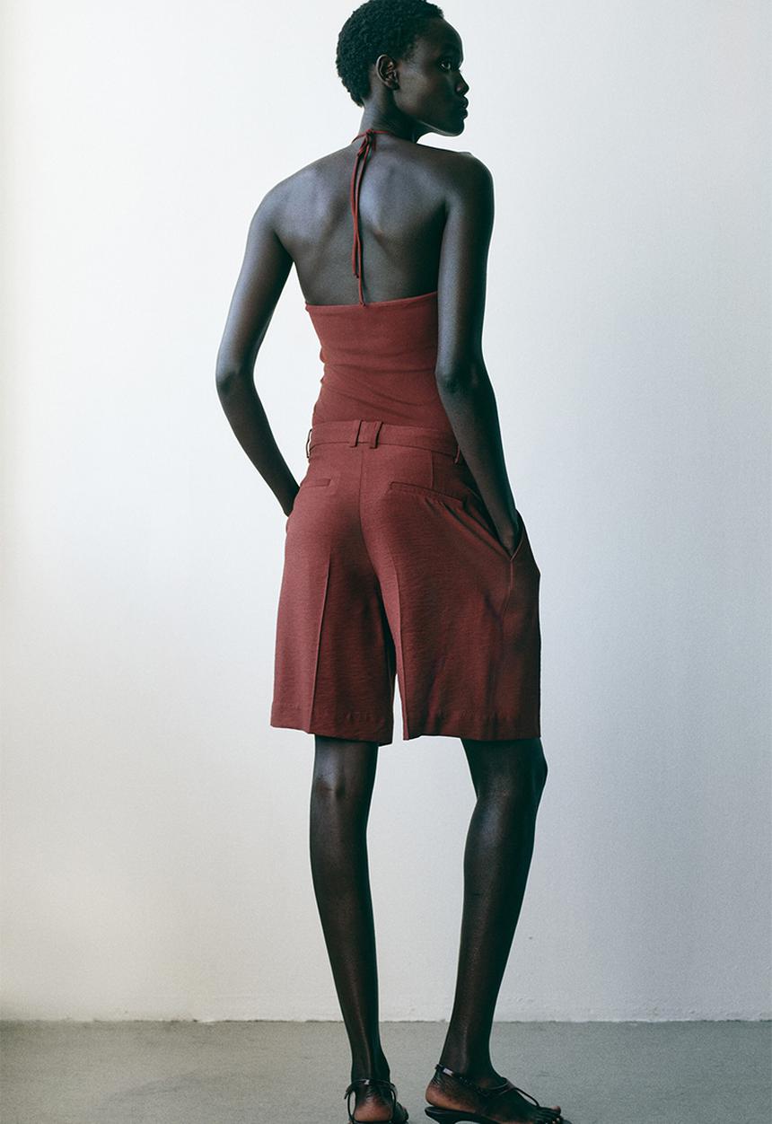 H&M - Bermuda shorts - rust brown