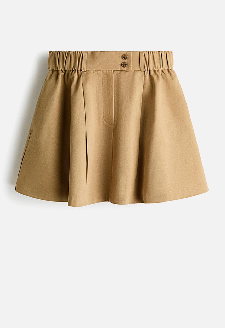 H&M - Flared mini skirt - dark beige