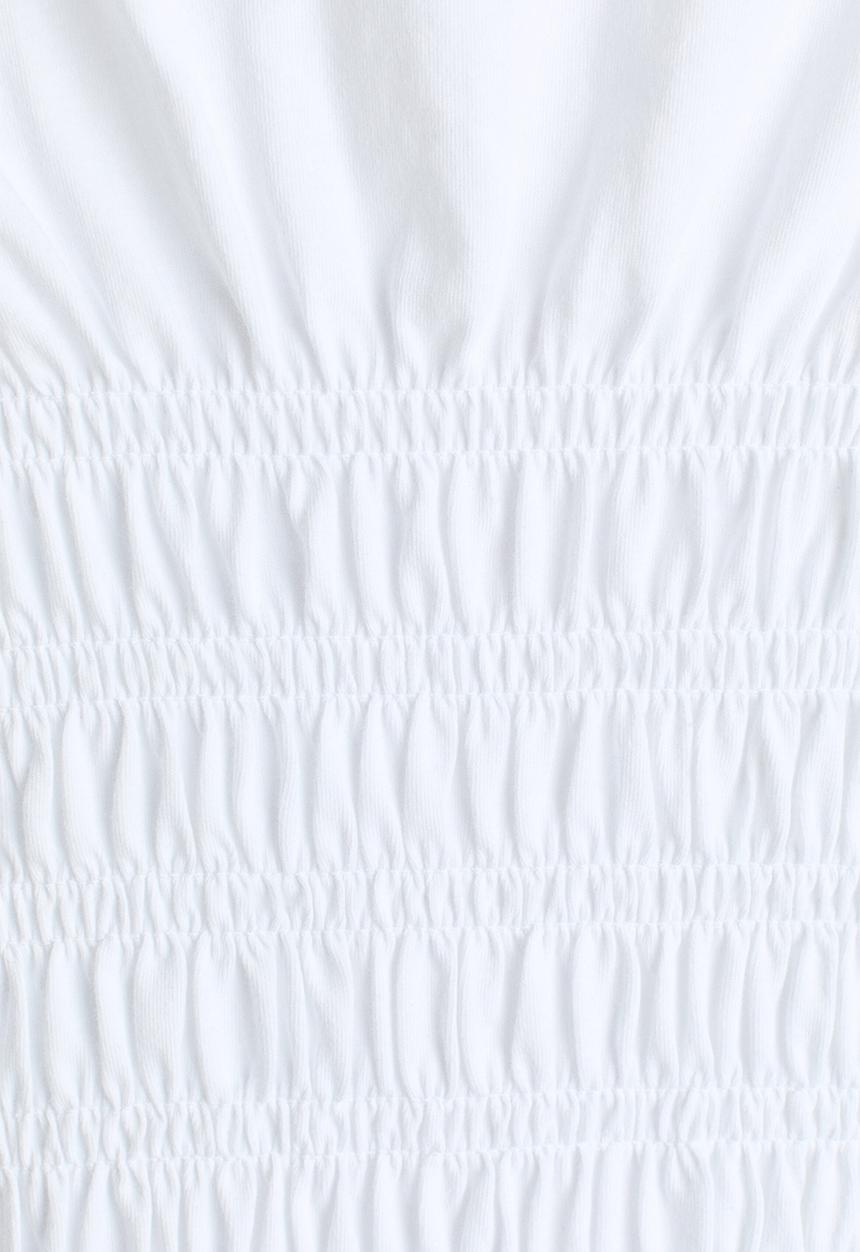 H&M - Smocked t-shirt - white